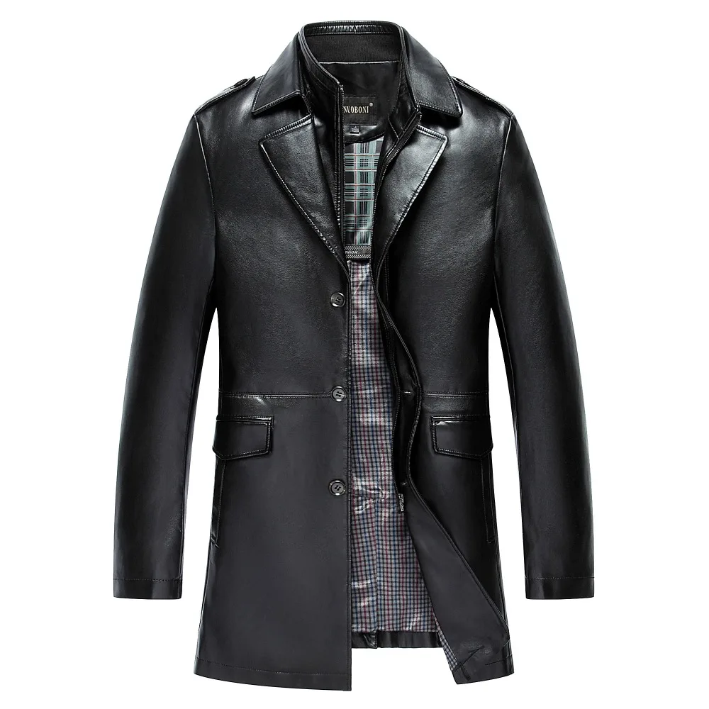 Мужская куртка ветровка из мытой кожи с двойным воротником Размеры M LXL2XL3XL 4XL|leather