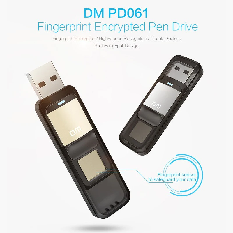 USB флеш накопитель DM PD061 2 0 32 ГБ с функцией шифрования отпечатков пальцев