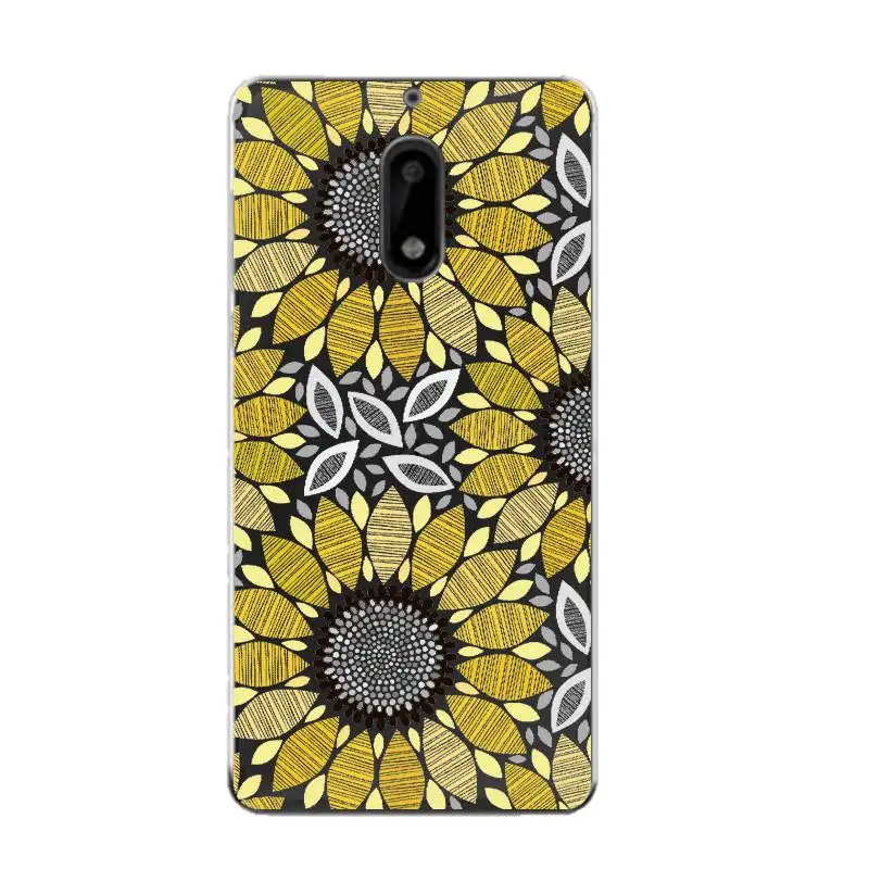 Chicken Soft Clear TPU Phone Case For Nokia3 5 6 8 N540 N640 N535 N830 Fundas Flora Sunflower Printed Shell Cover Free Shipping | Мобильные
