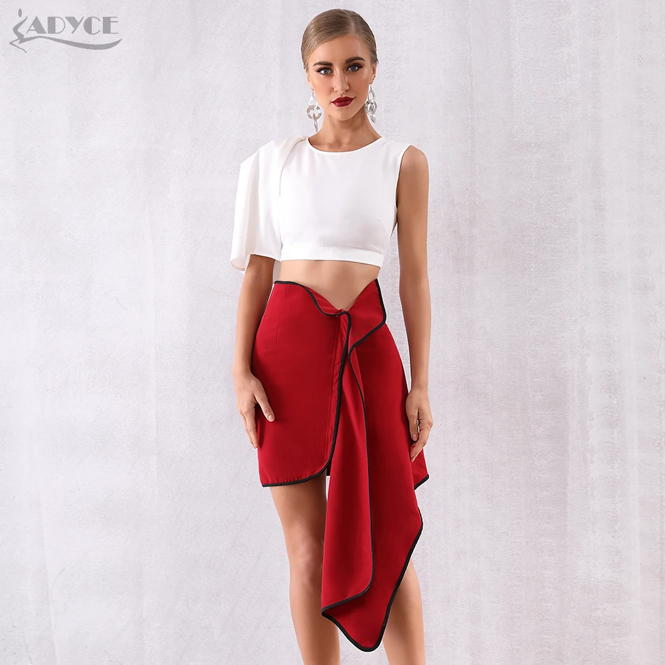 ADYCE Новое поступление сексуальный облегающий комплект с круглым вырезом Vestido из 2