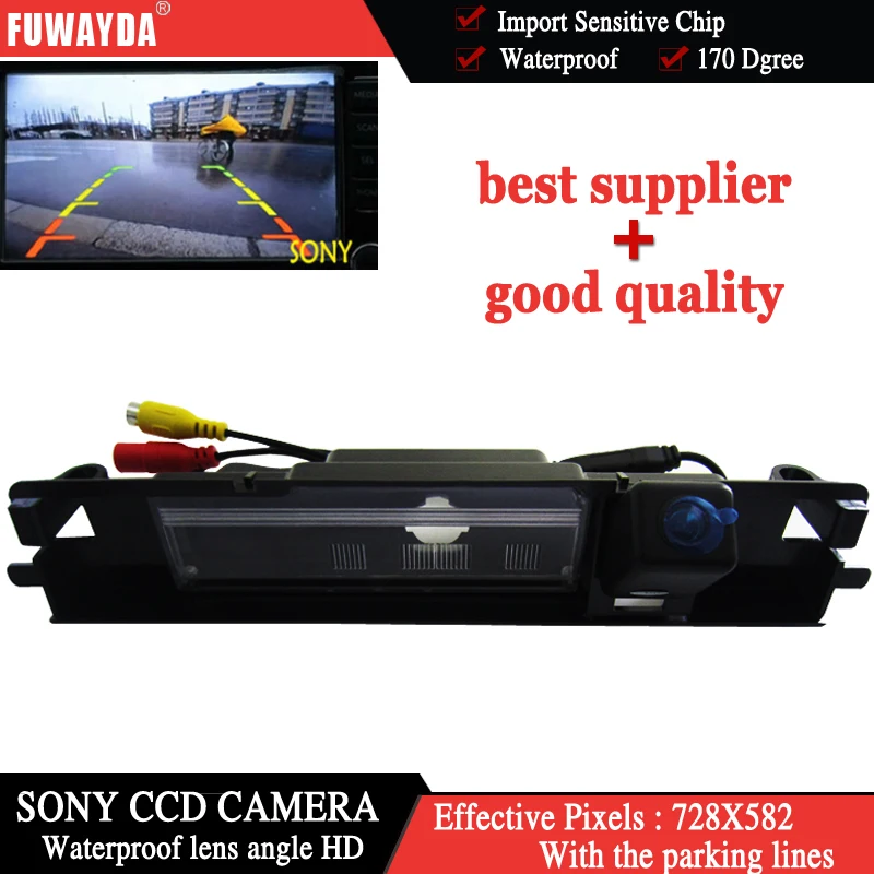 FUWAYDA Заводская широкоформатная HD SONYCCD камера заднего вида ночного видения камера заднего вида парковочный датчик 12 В для Toyota Yaris 2006-2012