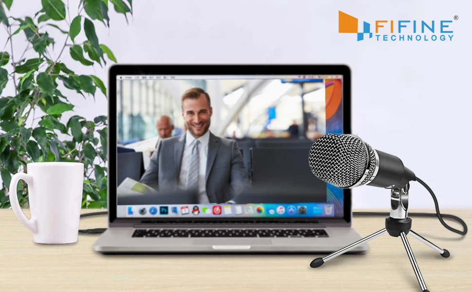Fifine Plug& Play домашний студийный USB конденсаторный микрофон для Skype, записи для YouTube, Google голосовой поиск, игры(K668