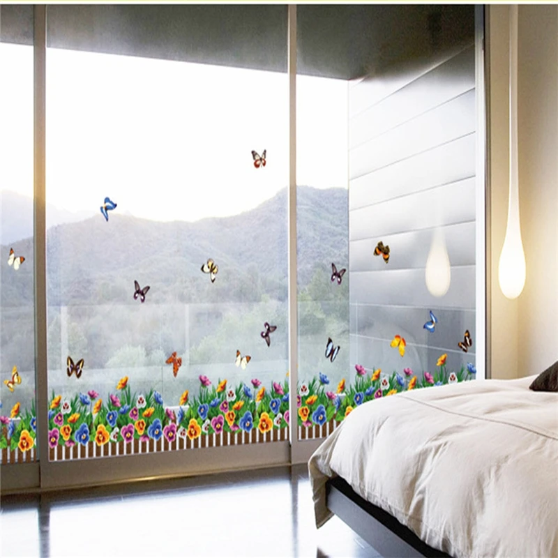 ^ Фиолетовый цветок 3d стереоскопический Тюльпан Цветок комочки бабочка