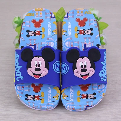 Новинка лета 2018 детские сандалии Disney домашние тапочки с рисунком Микки Мауса 30