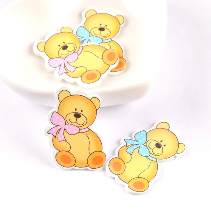 Без отверстий темно синий/розовый прекрасный картина c медведем деревянные