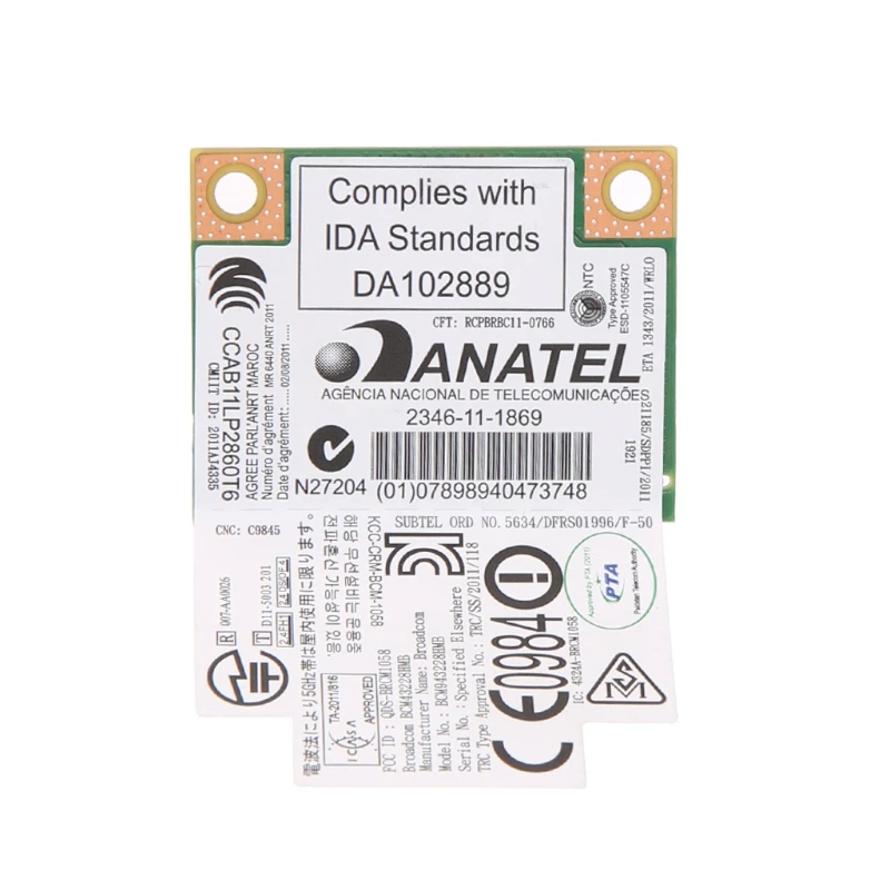 Беспроводная Wi Fi карта BCM943228HMB Bluetooth 4 0 Half Mini Pci e для Lenovo ThinkPad E430 E130 E435 E530|Сетевые