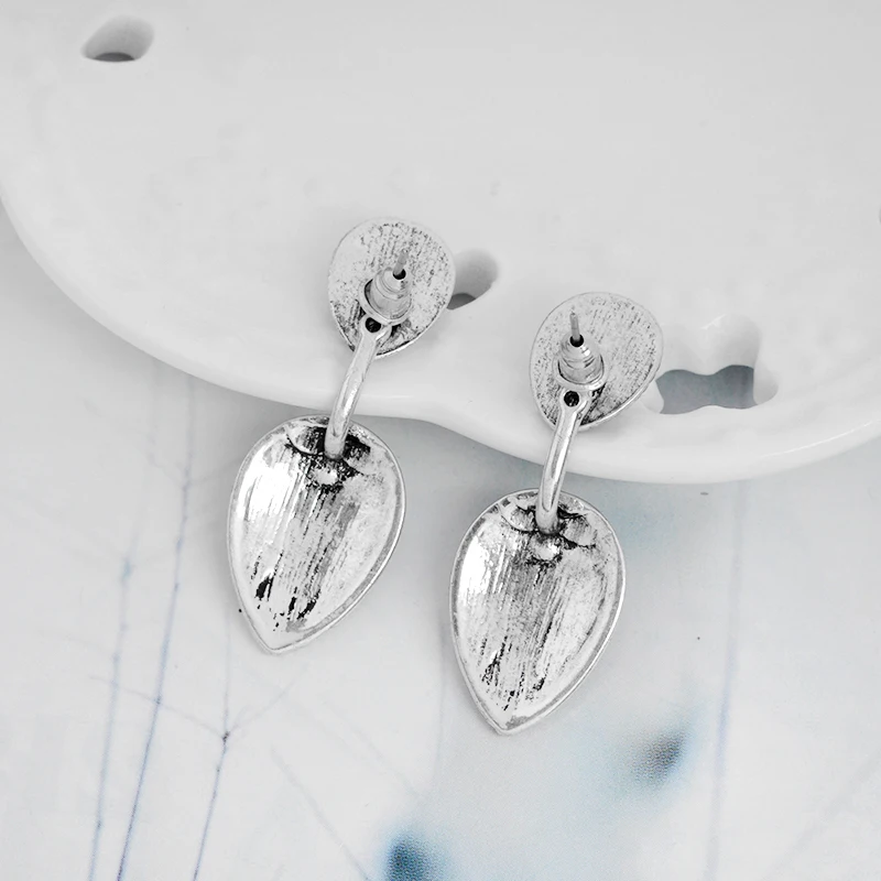 Очаровательные богемные серьги из синего камня винтажные тибетские турецкие для