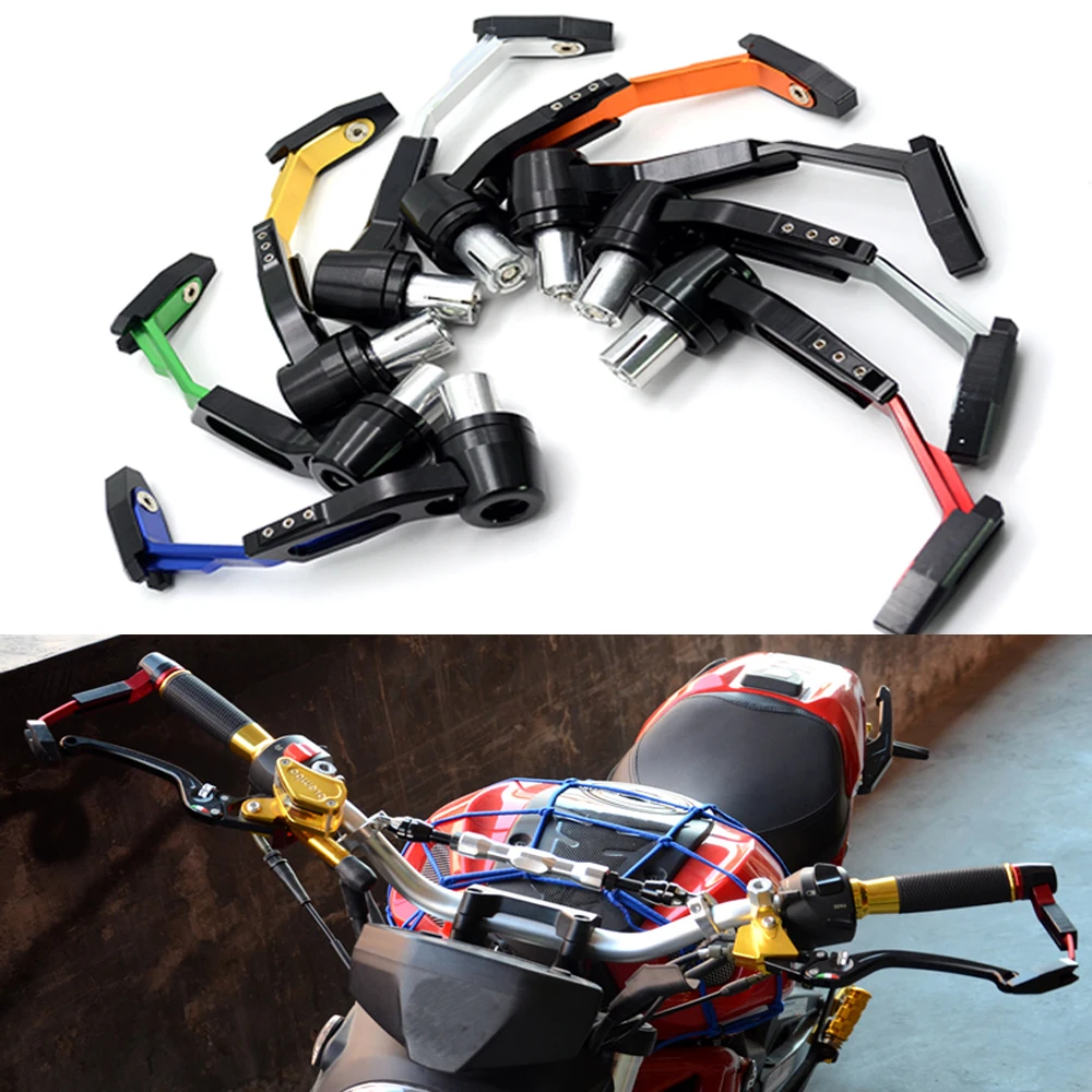 

UNIVERAL CNC Aluminum Motorcycle hand Protect Guard System Brake Clutch Levers Protector Falling Protection