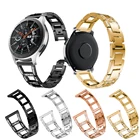 Ремешок для часов из нержавеющей стали для Samsung Gear S3 FrontierКлассический роскошный сменный женский браслет со стразами