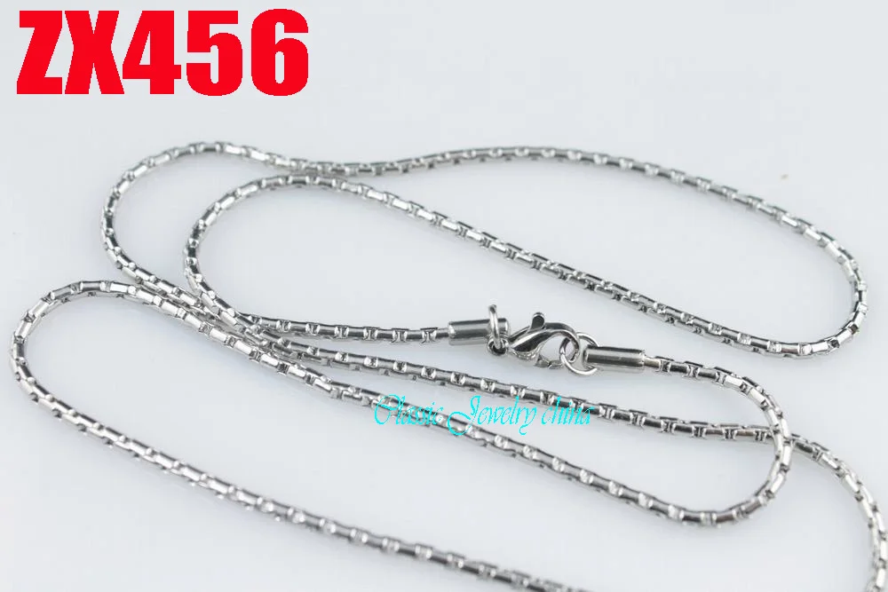 2 мм круглая Длинная цепочка из нержавеющей стали ожерелье Модные мужские и