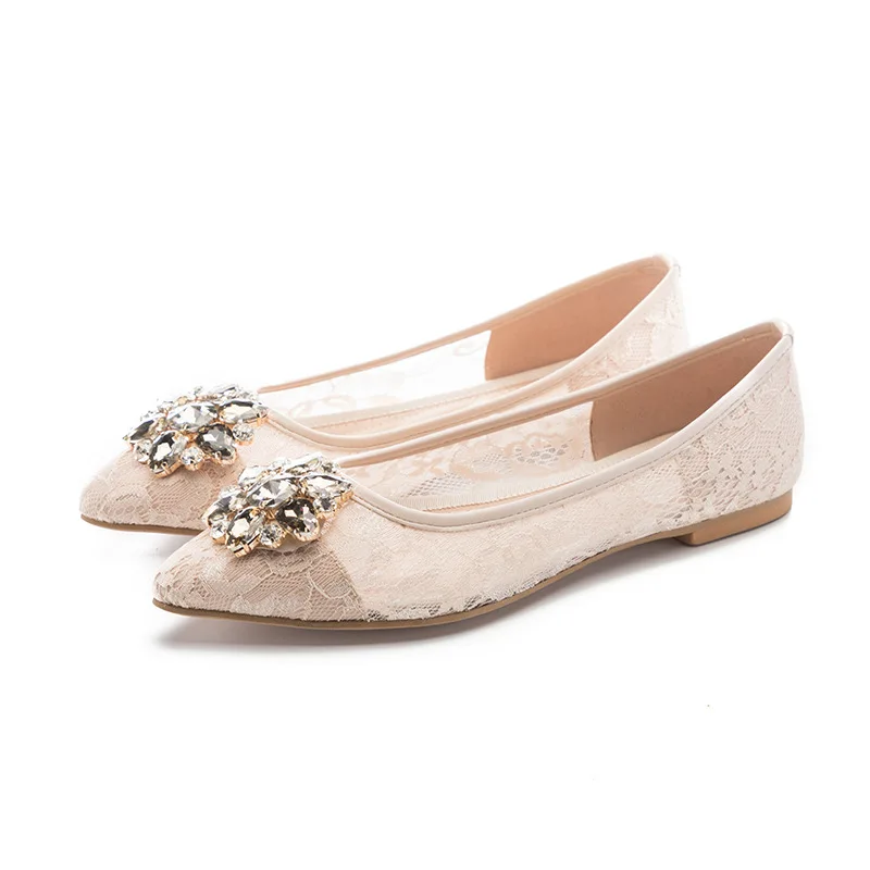Женские мокасины с кристаллами камелии дышащие кружевные слипоны женские туфли