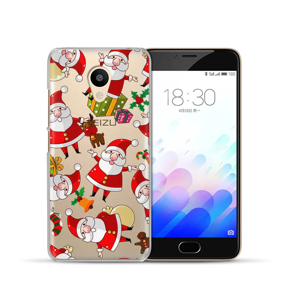 Merry Christmas Snowman Santa Claus Phone Case for Meizu M5C M3S M5S M3 M5 M6 Note Mini U10 U20 Pro 6 Soft Silicone TPU Cover |
