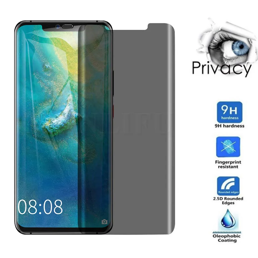 3D полное изогнутое антишпионское закаленное стекло премиум класса для Huawei Mate 20 Pro