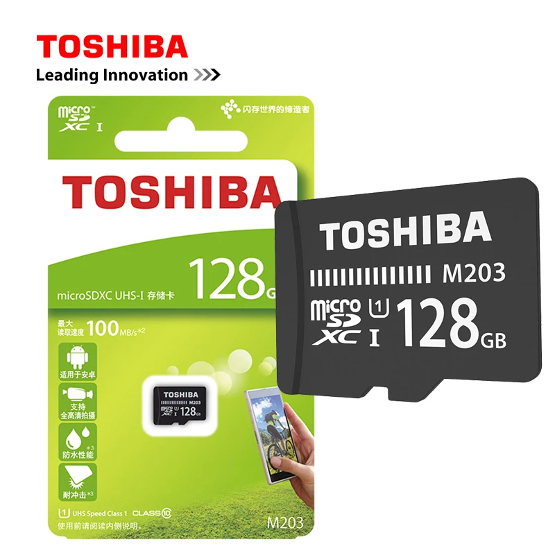 TOSHIBA M203 карта памяти Micro SD класс 10 16 ГБ 32 64 Гб 128 ГБ|Карты памяти| |