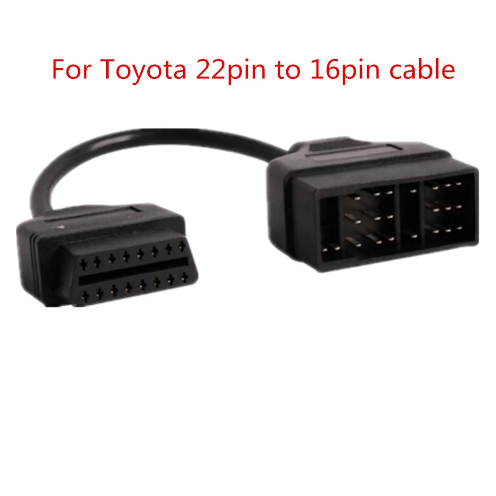 Для Toyota OBD подключения 22 Pin 22 Pin штекер OBD2 OBDII DLC 16 Pin 16 Pin Женский Соединительный адаптер Кабели диагностический Автомобильный Кабель