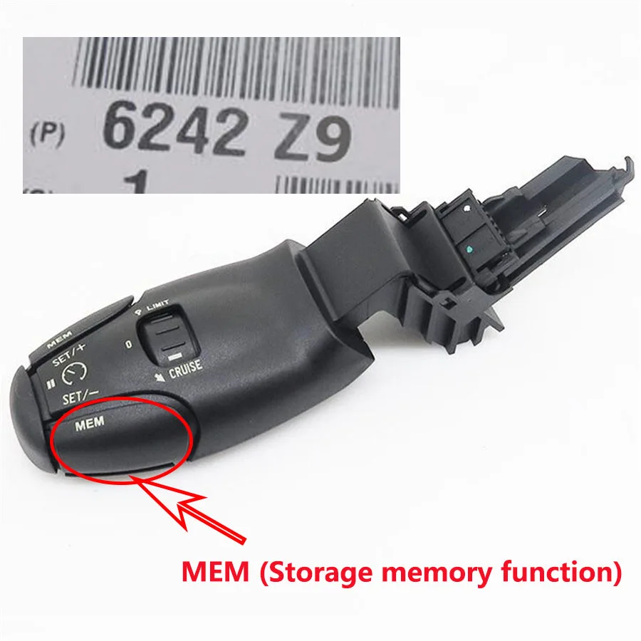 OEM 6242Z9 Одежда высшего качества Круиз Переключатель для peugeot 307 308 408 206 207 301 3008 для Citroen C2 для peugeot круиз-контроль ручка