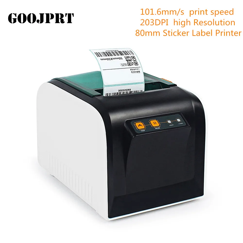 GOOJPRT JP 3100TU Термопринтер для печати этикеток 80 мм машинка с USB Serial Порты и разъёмы