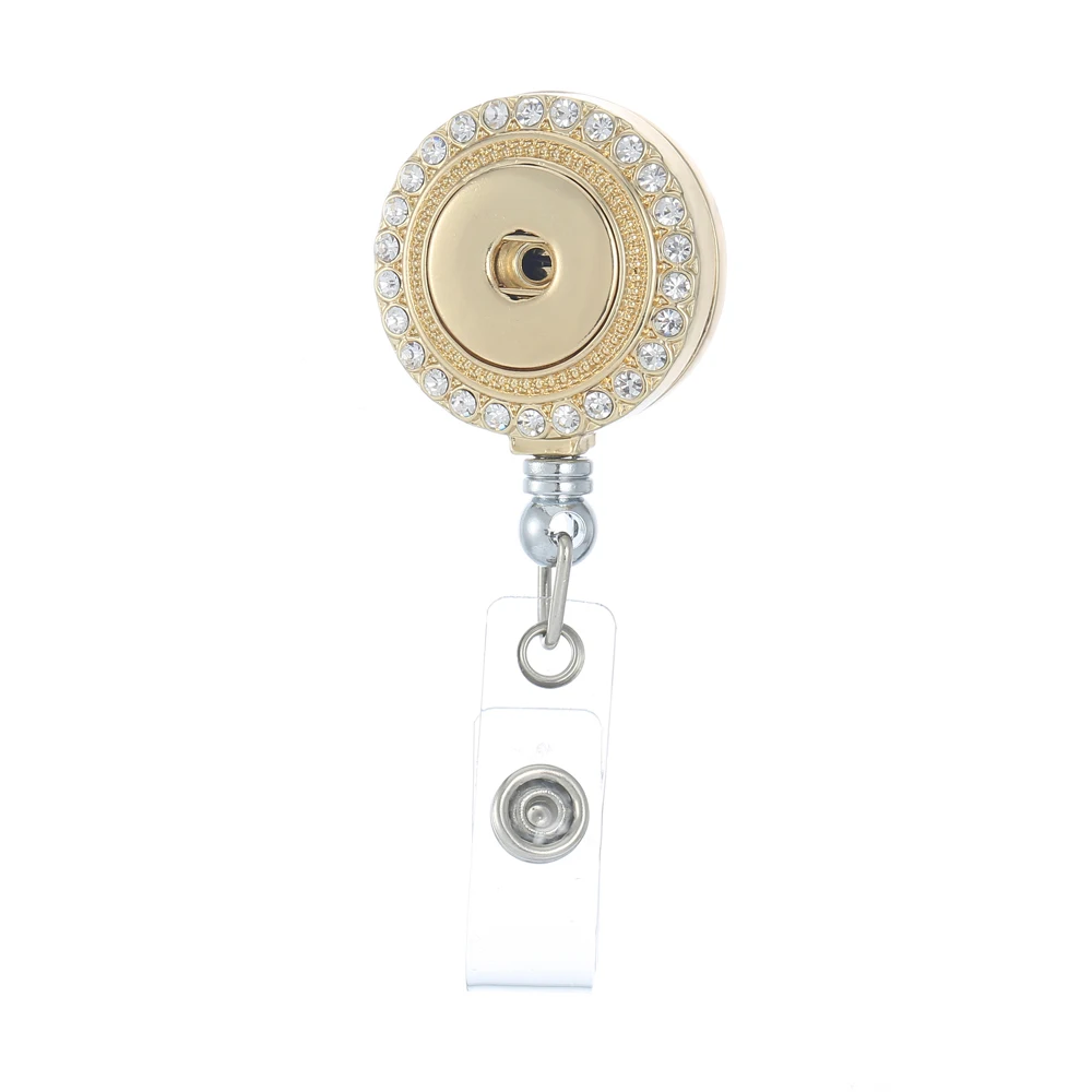 Выдвижной держатель для удостоверения личности с белым кристаллом|jewelry charms|pendant