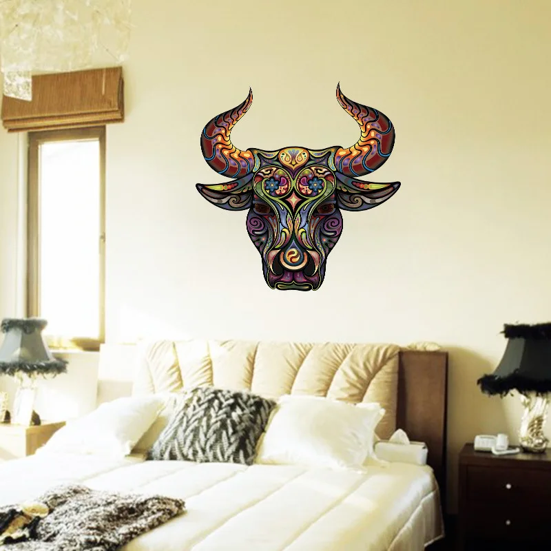 green transparent wholesale bedroom adornment can remove wall stick domineering tauren 070 color decorative pattern | Дом и сад