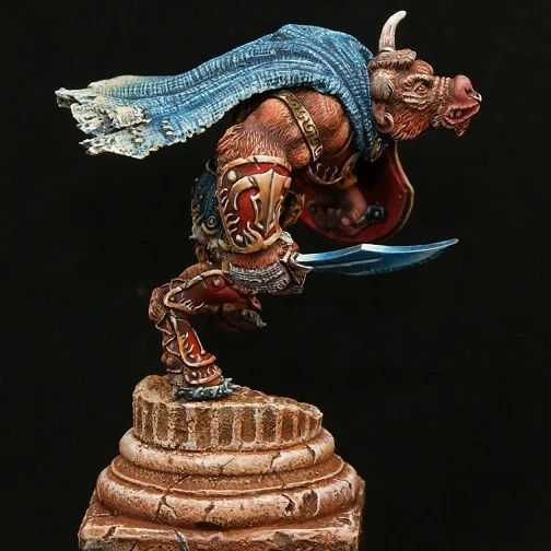 Новый несобранный 1/24 70 мм фантазийный человек orc Minotaur набор из смолы игрушки