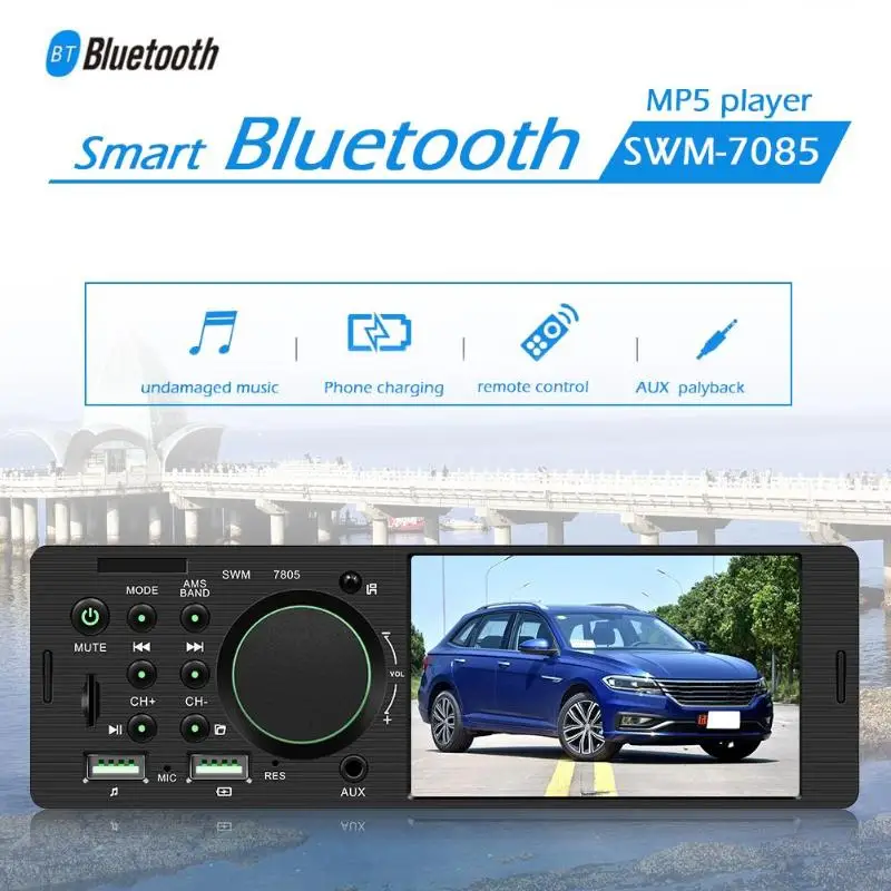 SWM 7805 4 1 дюйма Din автомобильное радио Авто Аудио Стерео Авторадио Bluetooth Поддержка