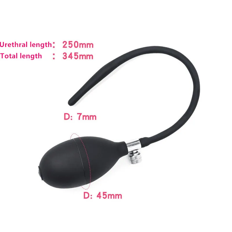 Новинка мужской силиконовый большой черный насос наполненный воздухом надувной