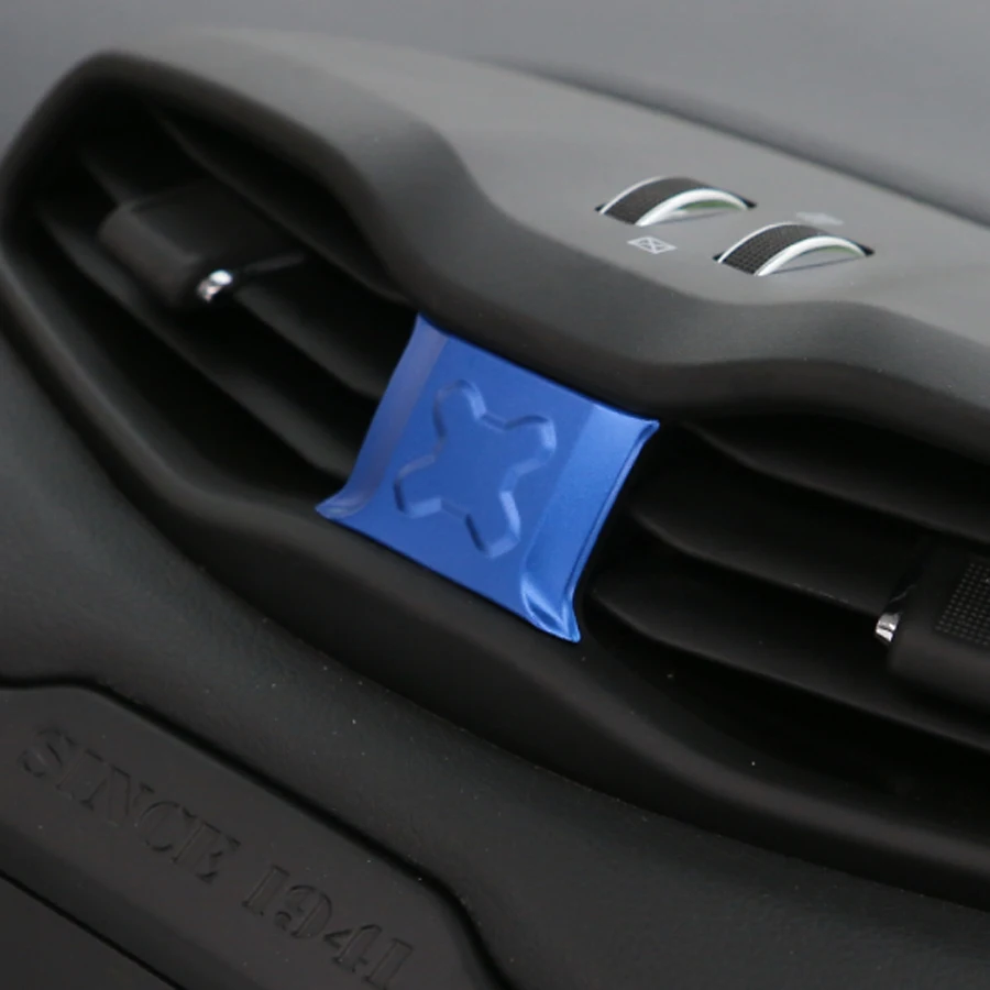 Jeep Renegade Center Air Vent Trim Cover Interior Accessories - Red Blue Gold Black Silver ABS Decoration image 4