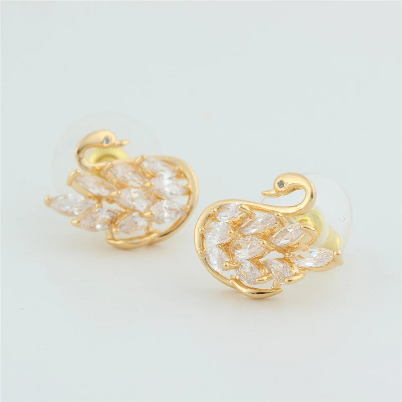 Мода Сладкая Симпатичные Цирконий Лебединое Серьги 2016 Новый Дизайн Стержня Для