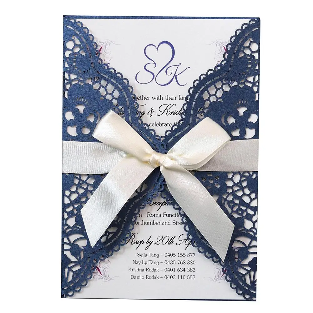 10 шт./компл. европейский стиль кружевные свадебные пригласительные открытки