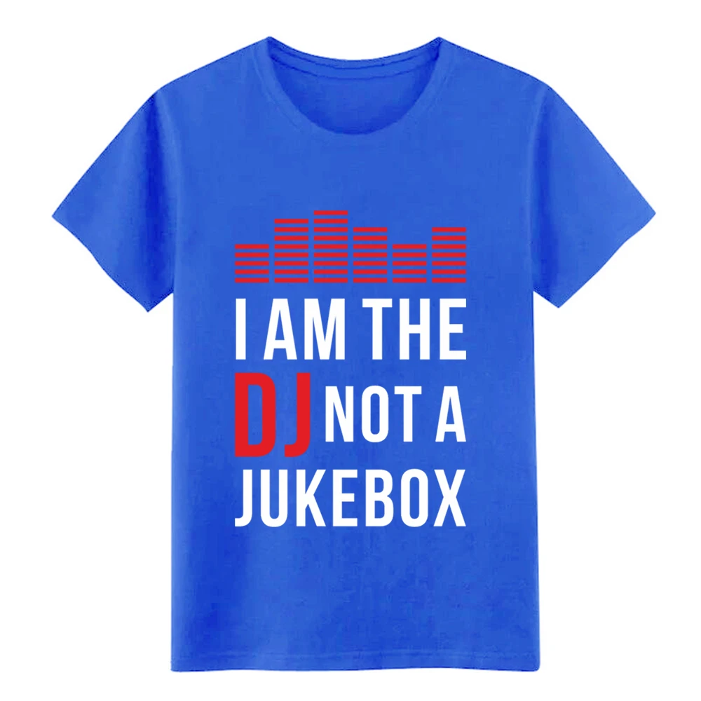 Мужская футболка с надписью I am the DJ not a Jukebox удобная Весенняя винтажная рубашка