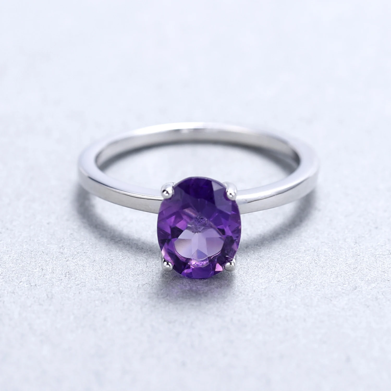 Драгоценный камень для балета 2 79ct Овальный натуральный аметист рождения солитер