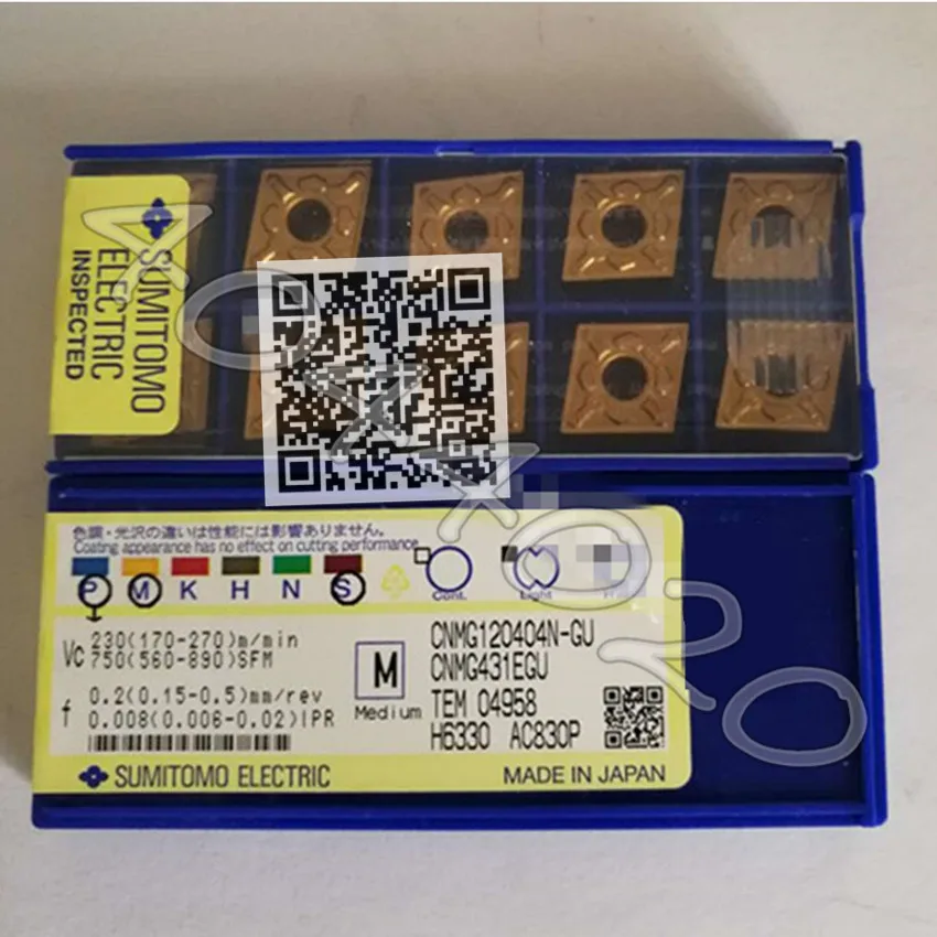 

CNMG120404N-GU AC830P 10 шт./кор. Sumitomo, новое оригинальное Карбидное лезвие