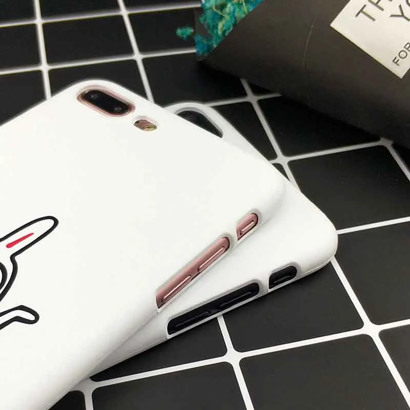 JIBAN Funny Sneaky dancing cat Phone Case for iPhone X 6 6s 6plus 7plus 8 plus Luxury Hard PC Cute Cartoon Couples Back Cover | Мобильные