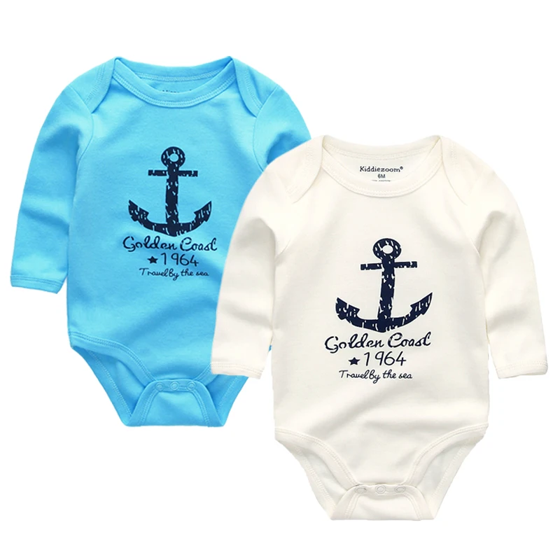 2 шт./лот детский комбинезон высокого качества из 100% хлопка с круглым вырезом и