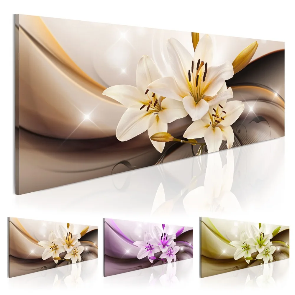

Abstract Orchid Flower Design Canvas Print Wall Art Modern Home Decoration,(Multicolor)No Frame