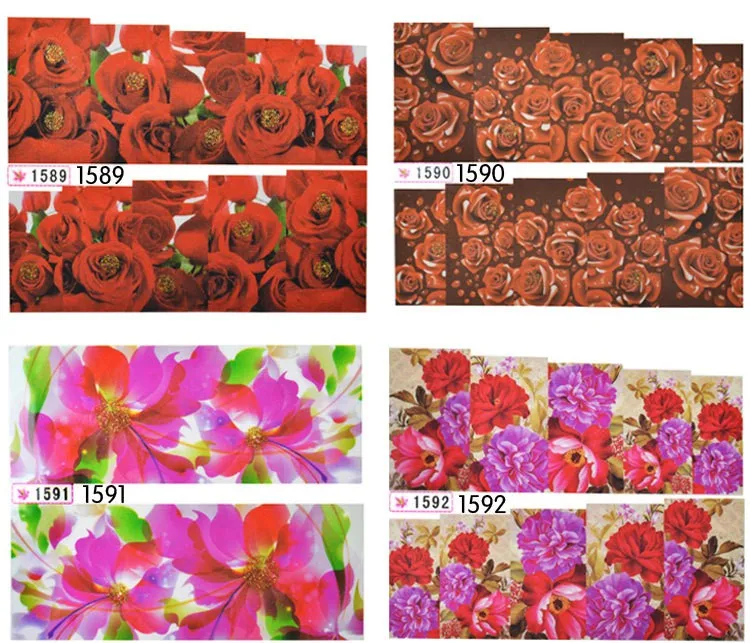 42 стиля наклейки для ногтей водные переводные очаровательный фантастический