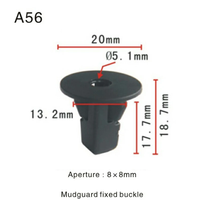 100 ШТ. Пластиковые Фиксаторы Крышки Винт Бампер Клип Пряжки Для Toyota Автомобильные