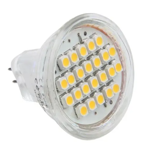 MR11 24 3528 SMD светодиодный светильник лампы для Прожектора Теплый белый DC 12V | Лампы и
