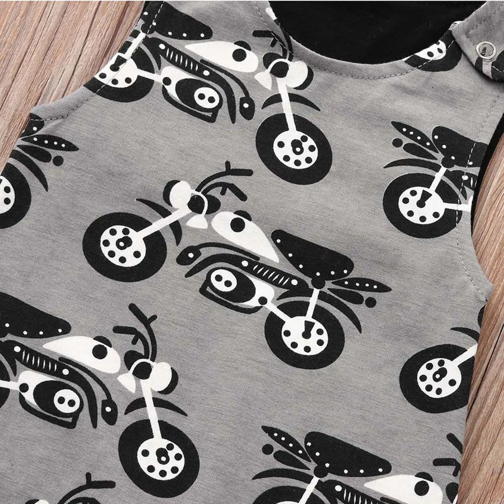 Летний комбинезон для маленьких мальчиков и девочек с милым принтом в виде