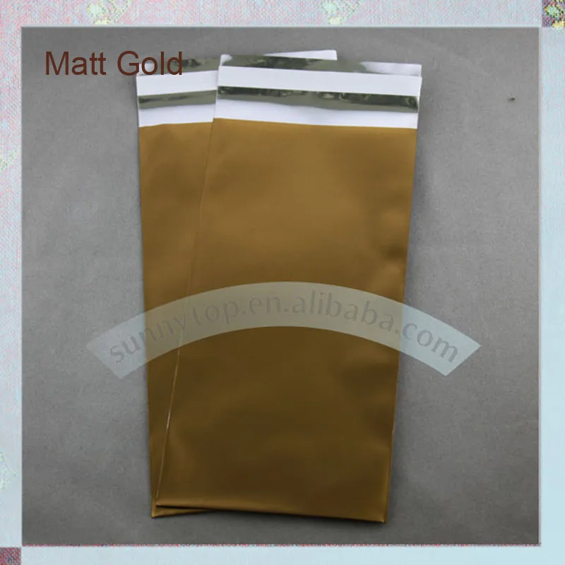 gold 11x16 см цветные фольга почтовые пакеты, 4x6 матовый полиэстеровый почтовый конверт фиолетовый 4x6 Курьерская сумка для доставки - Цвет: gold