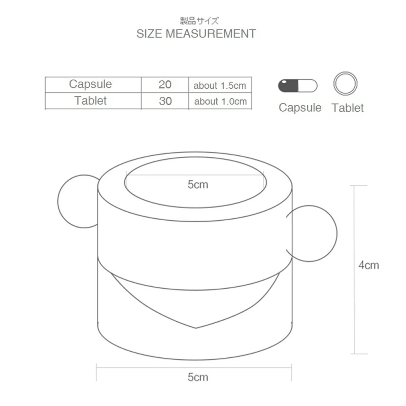 Cartoon Pill Pulverizer Tablet Grinder Medicine Cutter Crusher Storage Compartment Box