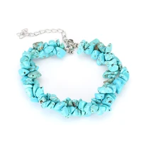 irregular colorful stones charm bracelets bangles natural stones colorful bracelet boho femme for women 2018 new jewelry