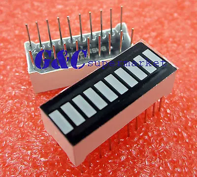 2 шт. 10-сегментный Цифровой синий светодиодный гистограммный дисплей ультра