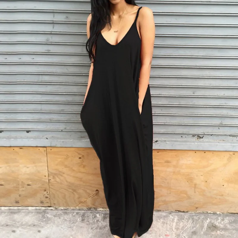 Женское модное сексуальное платье на тонких бретельках с v-образным вырезом и