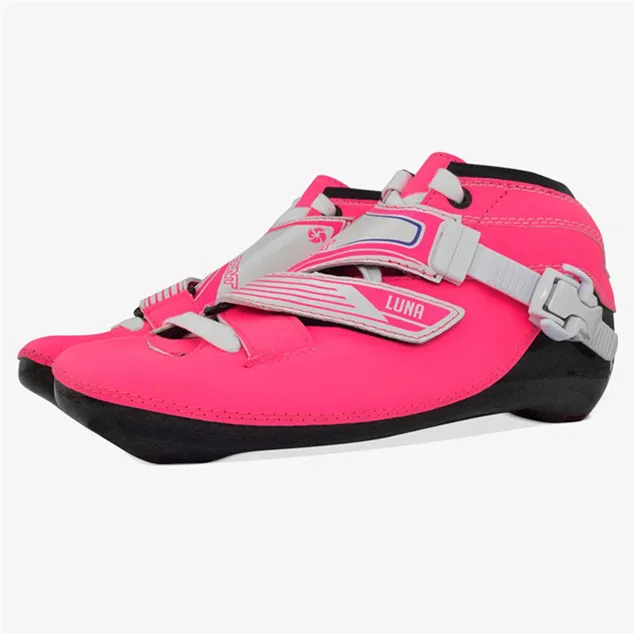 Pink White BONT LUNA 2PT встроенное Катание на коньках ботинки s скоростное Катание на коньках ботинки - Цвет: Pink White