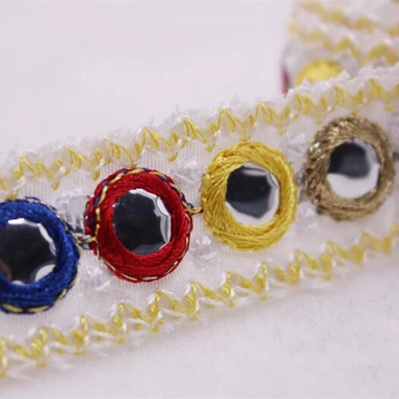 Винтажная вышивка в этническом стиле зеркальная кружевная плетеная лента с