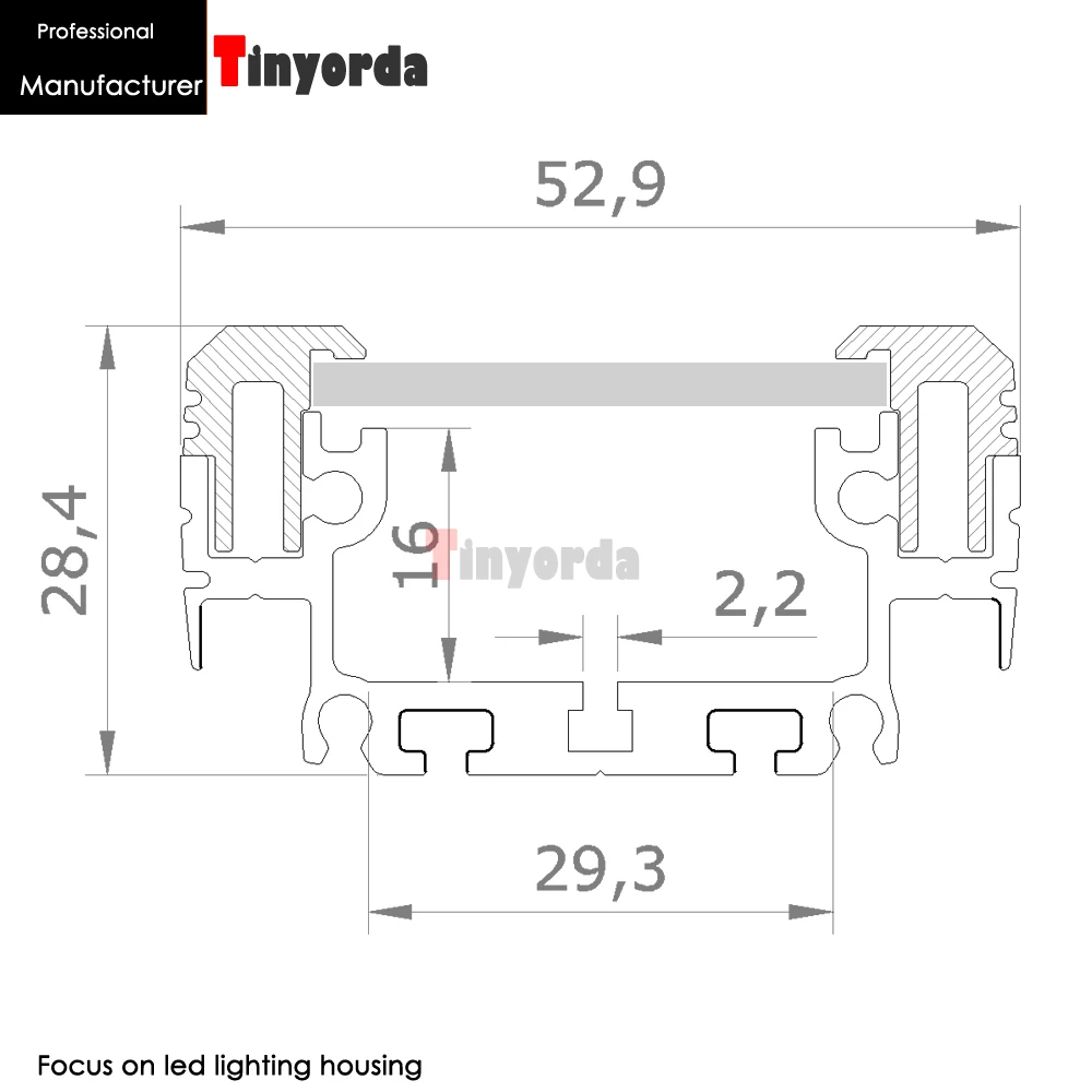Tinyorda TWH2853 10 шт. (1 м в длину) 30 Вт 36 Светодиодный светильник для прожекторного