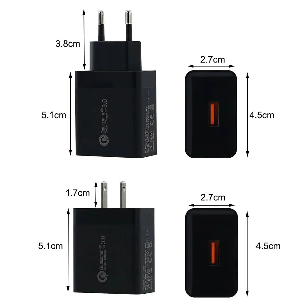 5V 3A USB3.0 Быстрая зарядка зарядное устройство адаптер для мобильного телефона