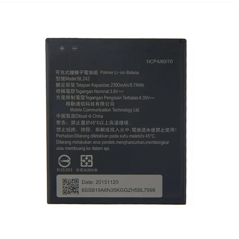 Оригинальный аккумулятор BL242 для Lenovo k 3 фотосессия K10E70 A6000 A3860 A3580 A3900 A6010 2300