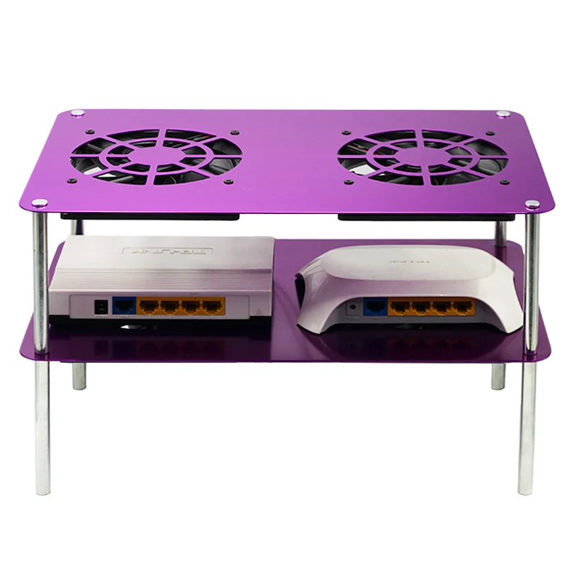 Violet USB 120 см* 12 см* 2,5 DC 5 в вентилятор охлаждения, Космический алюминиевый двухслойный Настольный маршрутизатор стойки, ТВ приставка кронштейн офисный компьютер - Цвет лезвия: Violet